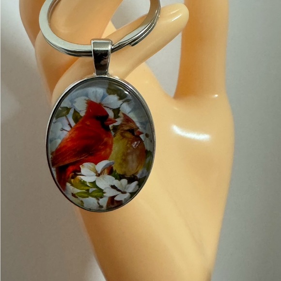creative trending red cardinal with its love keychain you can put it anywhere - Picture 3 of 3